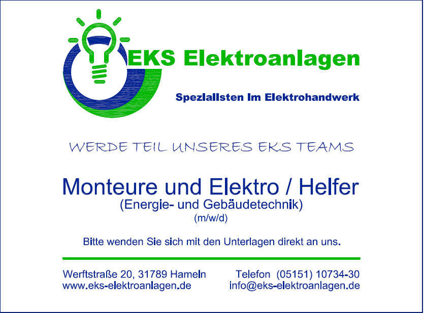 Photovoltaik und Elektrotechnik für den Raum Hameln von Ihrem Spezialisten für Elektro und Elektrotechnik aus Hameln: EKS Elektroanlagen in Hameln